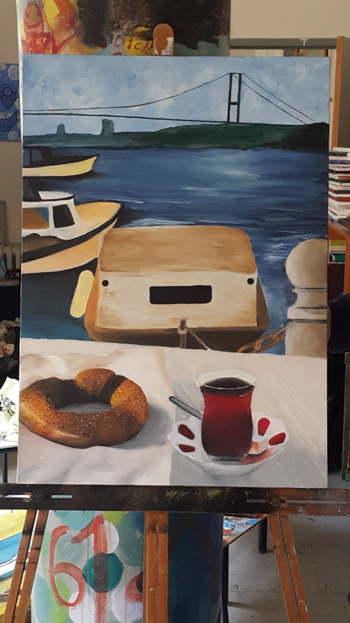 Bosphorus, oil painting