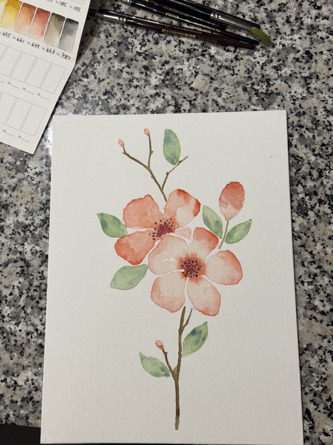 Flowers, watercolor painting